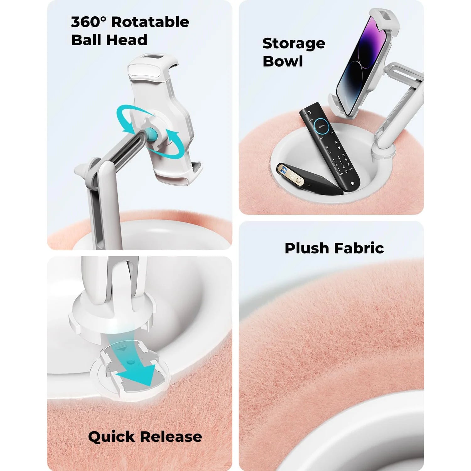 PLUSHORIA™ ChillPillow Phone and Tablet Holder
